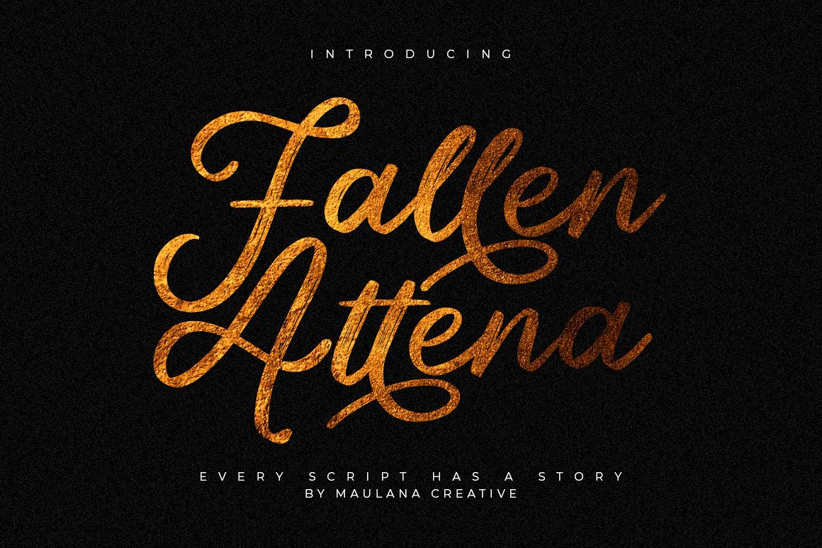 Fallen Attena - Brush Font example image 1