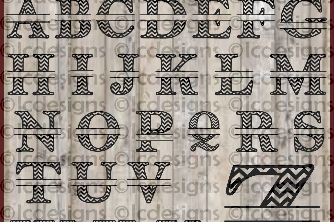 LC020 - Chevron Alphabet example image 1