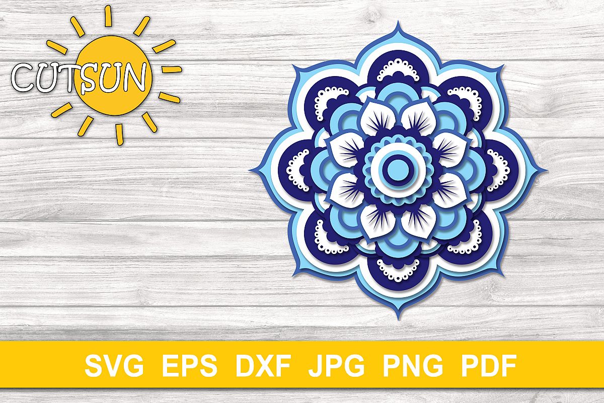 Download Mandala SVG | 3D Layered Mandala SVG cut file 20 layers (513117) | Cut Files | Design Bundles