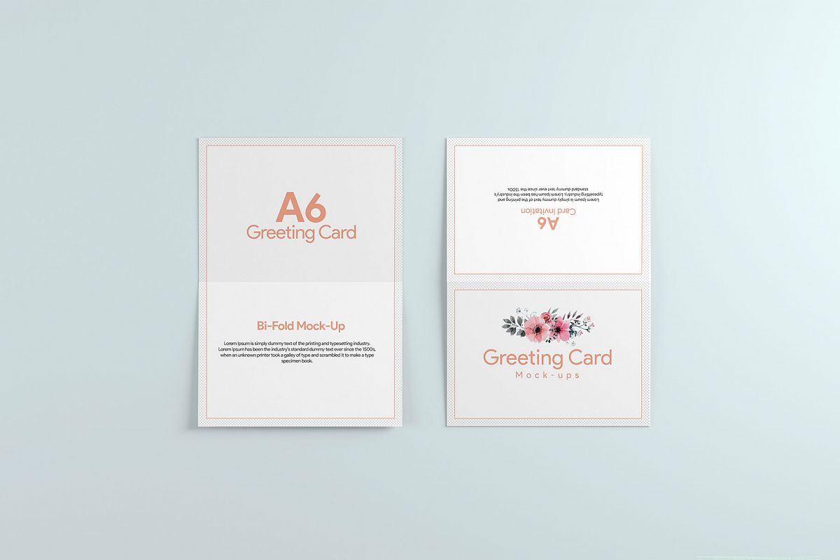 A6 Greeting Card Invitation X2 example image 1