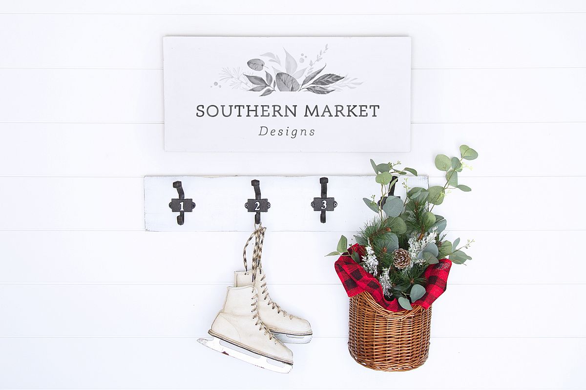 Christmas 12x24 Wood Sign Mock Up Styled Photography example image 1