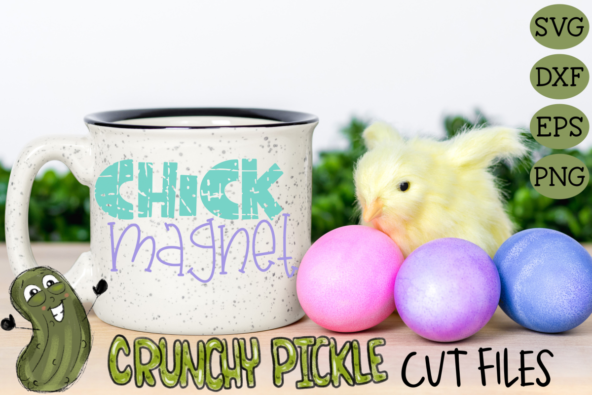 Chick Magnet Easter / Spring SVG Cut File example image 1
