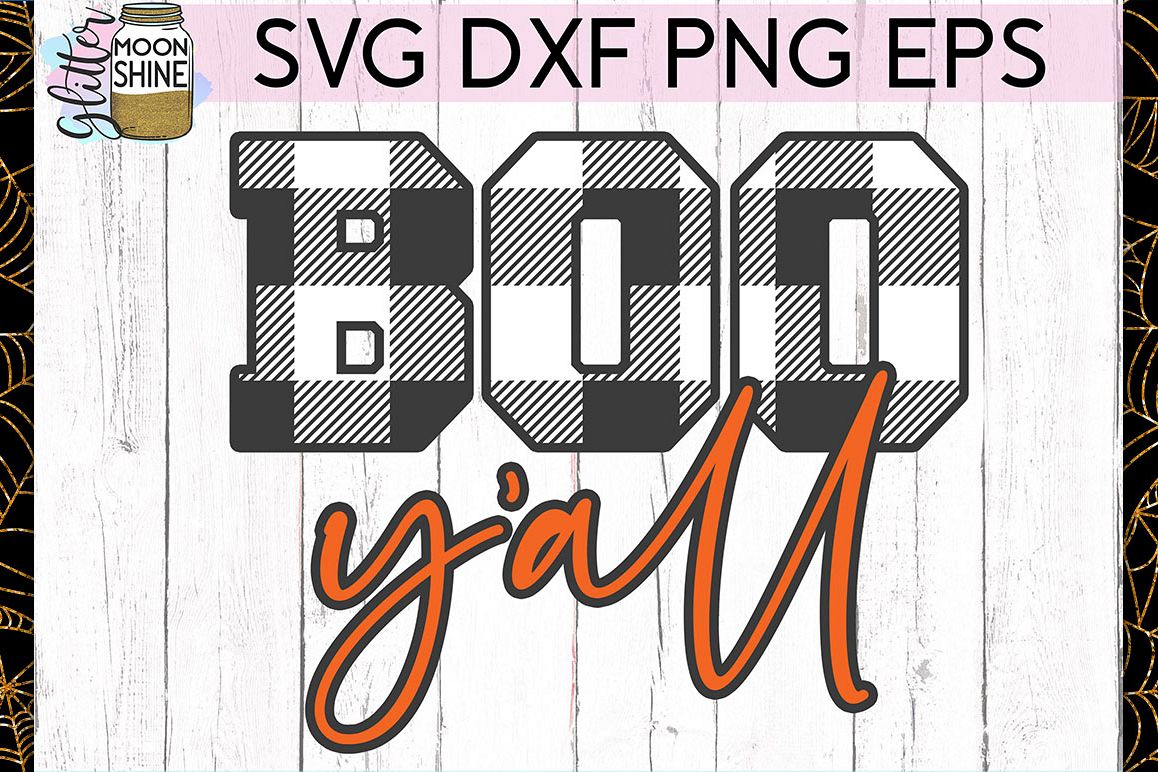 Boo Y'all SVG DXF PNG EPS Cutting Files example image 1