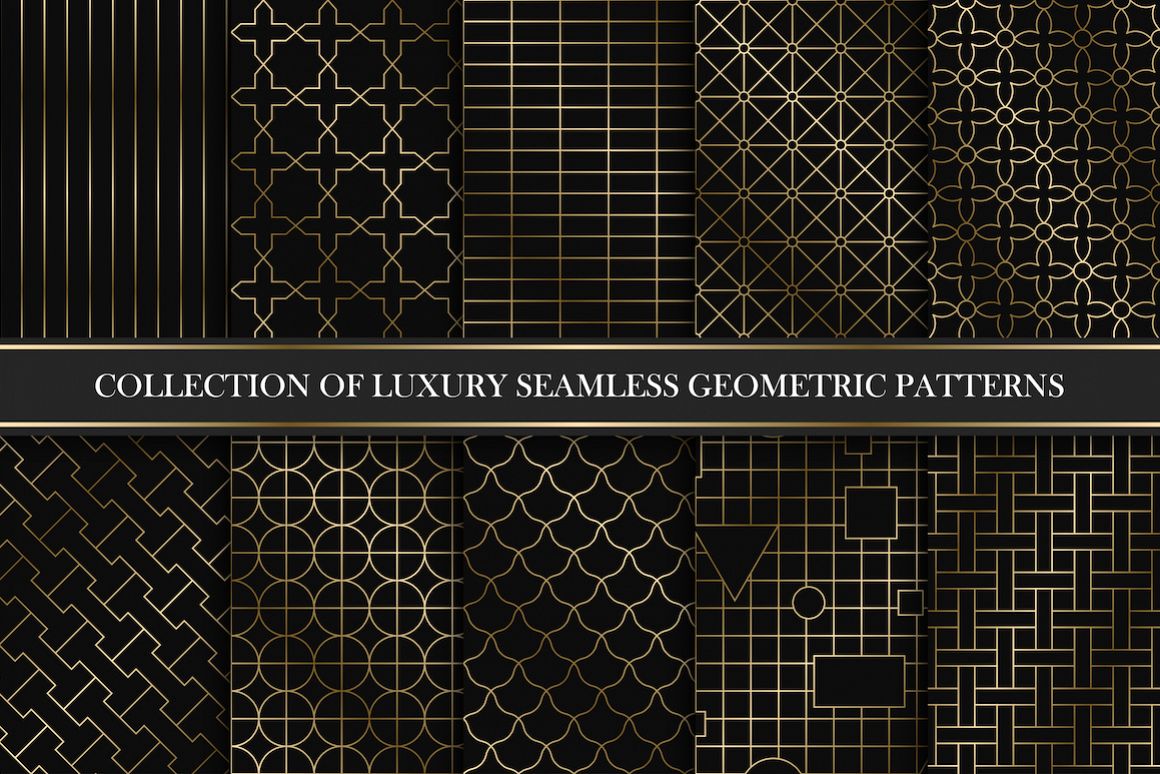 Luxury seamless geometric patterns example image 1