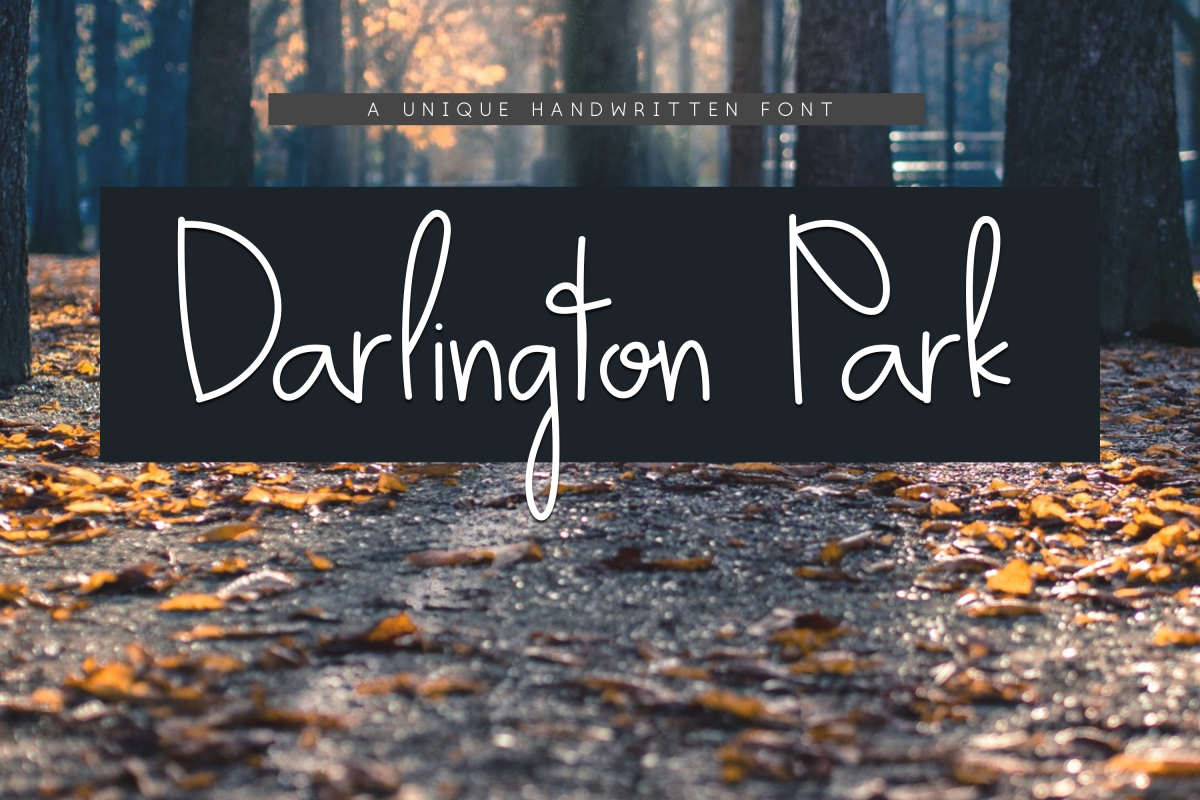 Darlington Park - Unique Handwritten Font example image 1