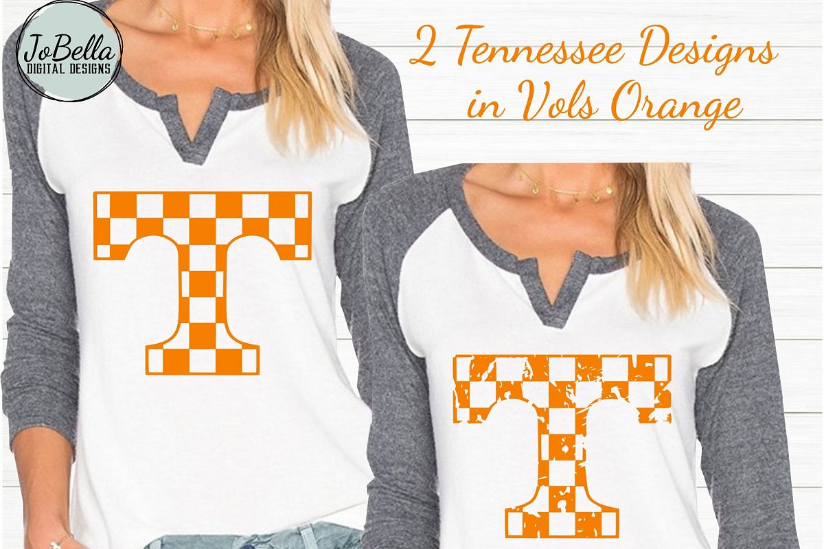 Checkered Tennessee T SVG and Printable Design Bundle example image 1