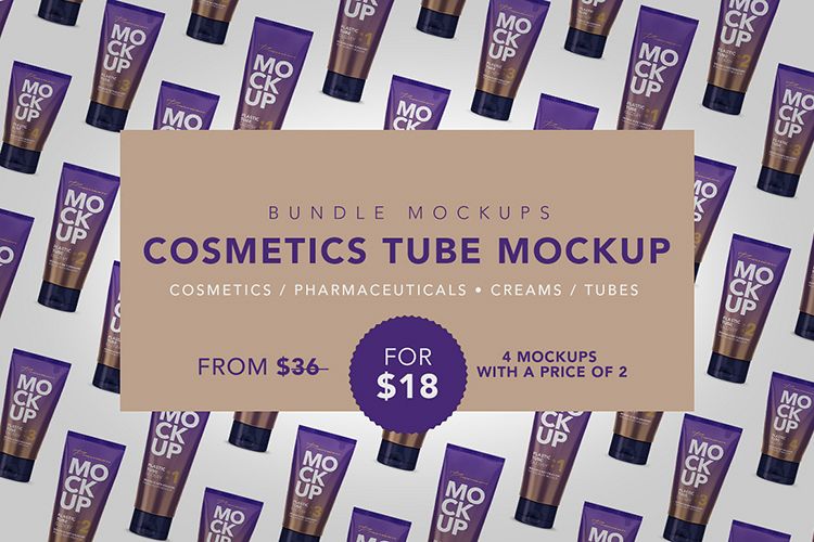 Tube Cosmetics Mockup - Bundle example image 1