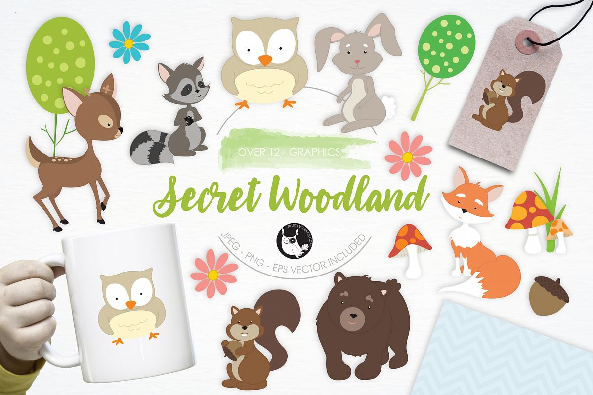 Secret Woodland graphics and illustrations example image 1