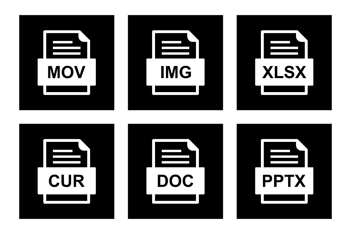 Set Of File Formats Icons example image 1