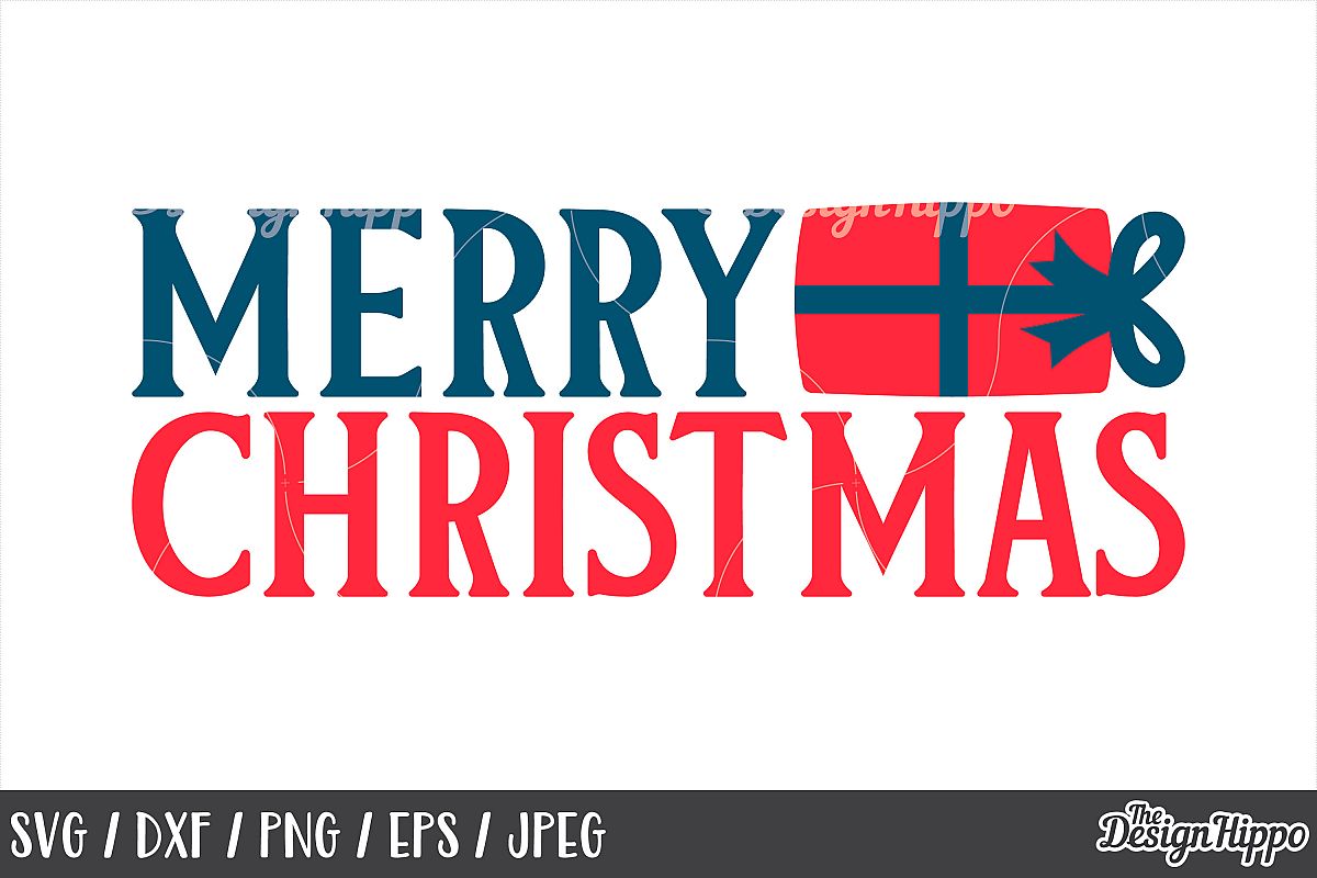 Christmas, Merry Christmas SVG, Gift, DXF, PNG, Cut Files example image 1