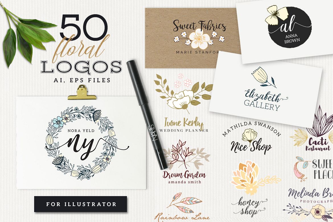 50 Floral Logos example image 1