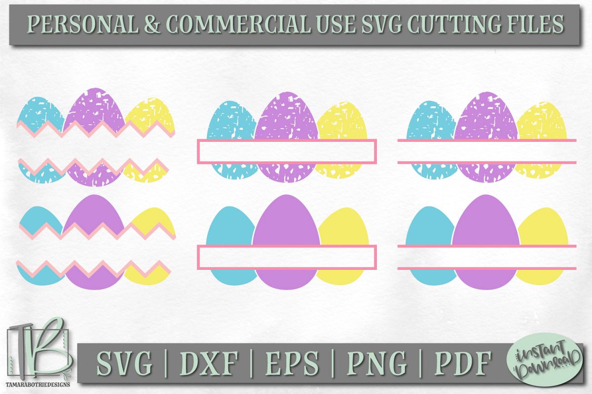 Download Easter Eggs Split Monogram SVG Bundle, Easter SVG Cut Files