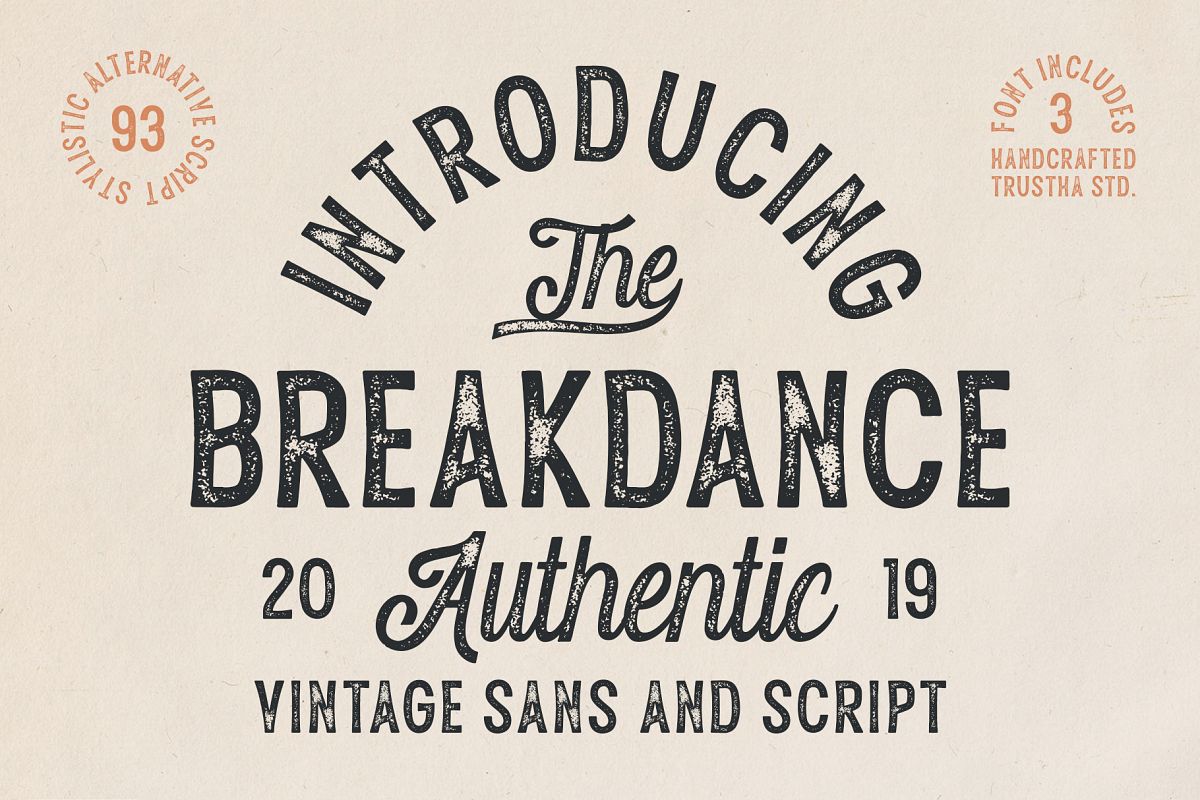 Breakdance Vintage Font Duo example image 1