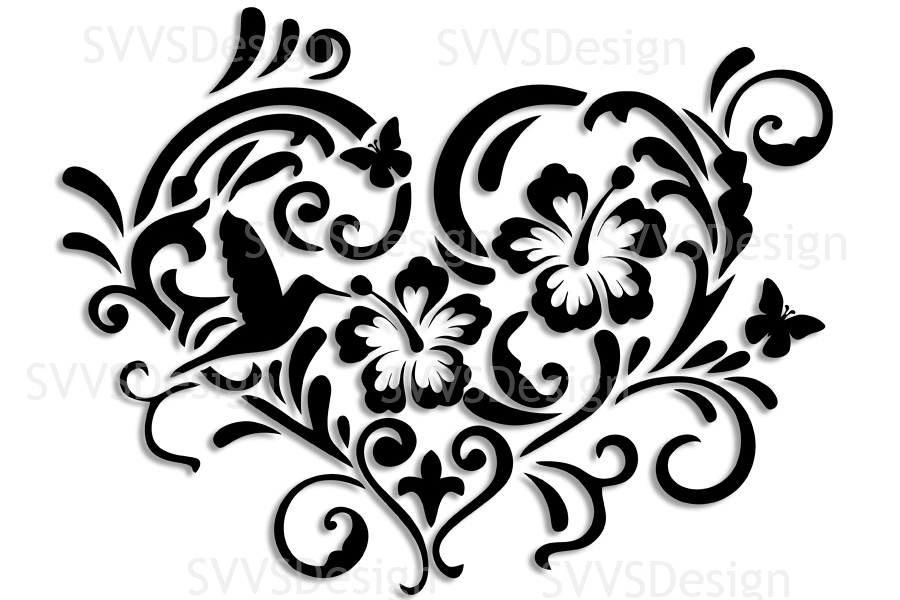 SVG and PNG cutting files, Floral Design, Clipart, Vector ...