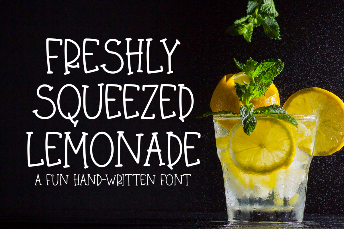 Freshly Squeezed Lemonade - A Fun Hand-Written Font example image 1