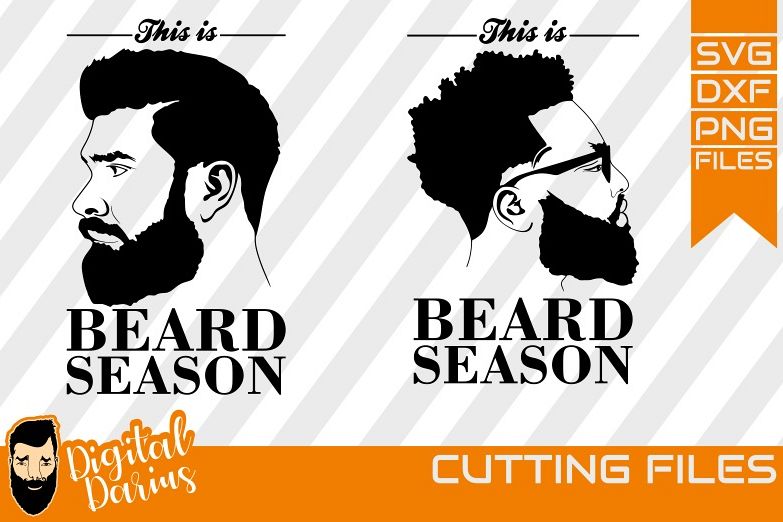 2x Beard Season svg, Man face SVG, Man svg, hipster beard example image 1