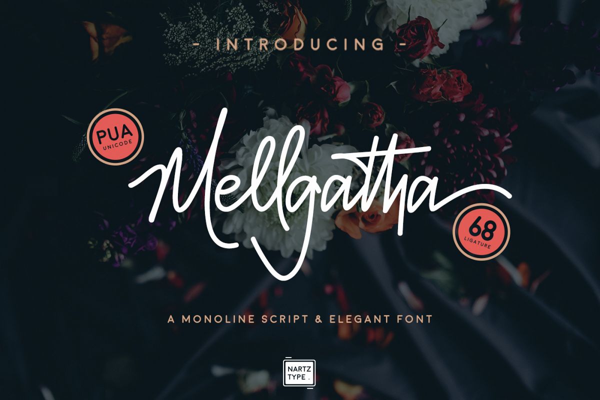 Mellgatha Monoline Script example image 1
