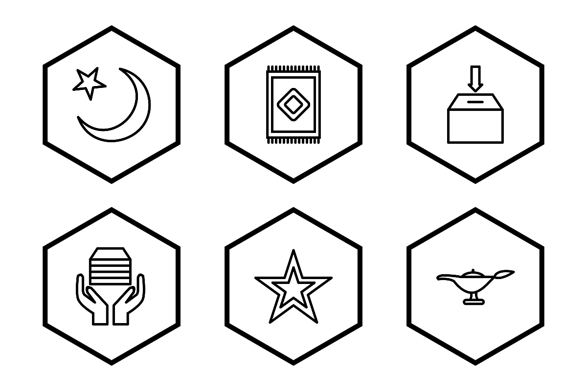Set Of Ramadan Icons example image 1