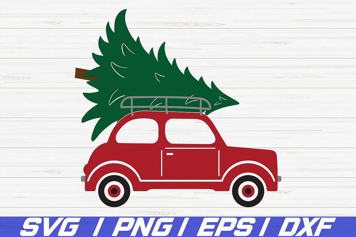 Christmas Tree Car SVG / Cricut / Cut File / Clip art example image 1