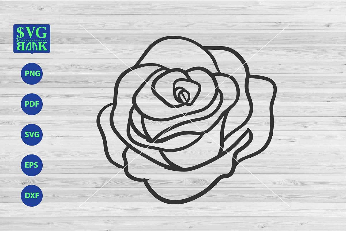 Download monoline Flower Svg, single flower cut file, big flower ...