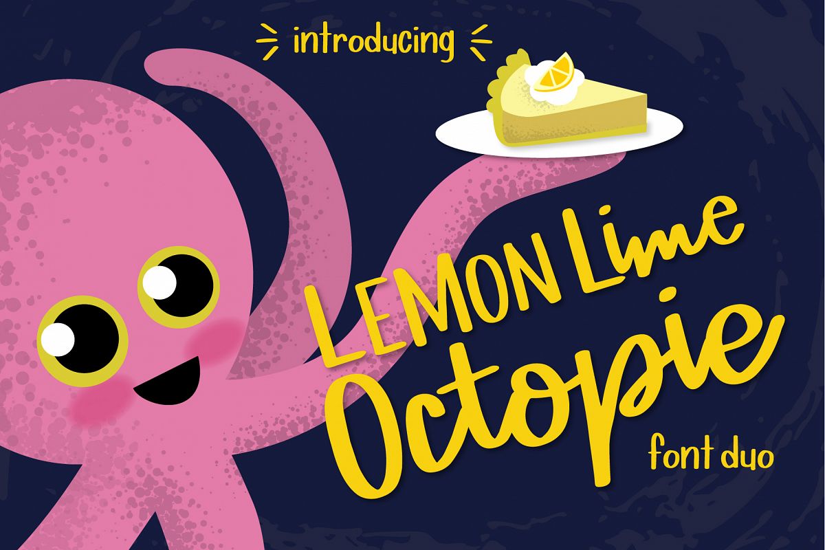 Lemon Lime Octopie Font Duo example image 1