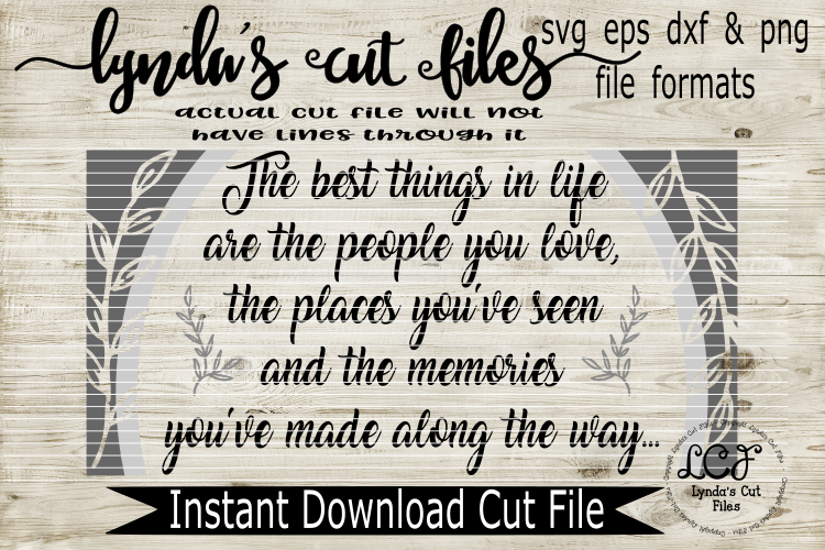 The Best Things in Life//SVG/EPS/DXF example image 1
