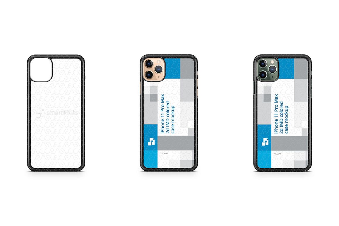 iPhone 11 Pro Max 2019 2d PC Colored Case Design Mockup