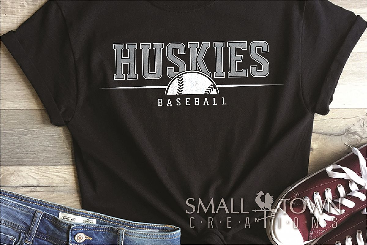 Huskies, Huskies Baseball, Team, logo, PRINT, CUT & DESIGN example image 1