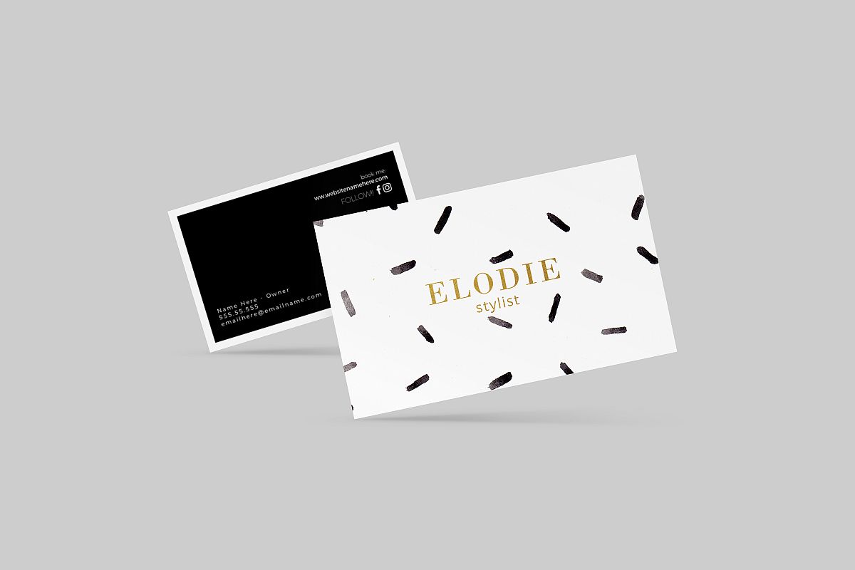 Elodie double sided business card - example image 1