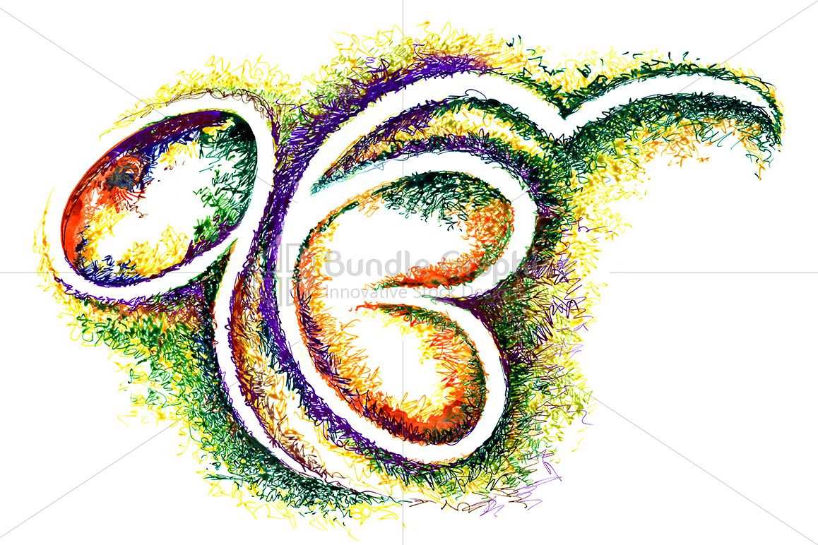 Mool Mantar Ek Onkar - Ink Graphic example image 1