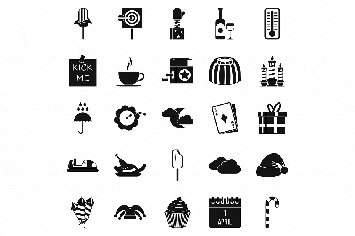 Childrens parties icons set, simple style example image 1