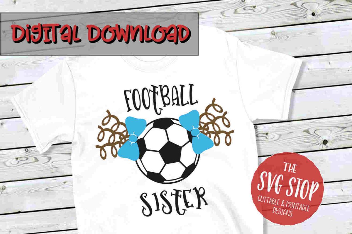 Football-Soccer Sister 2-SVG, PNG, DXF example image 1
