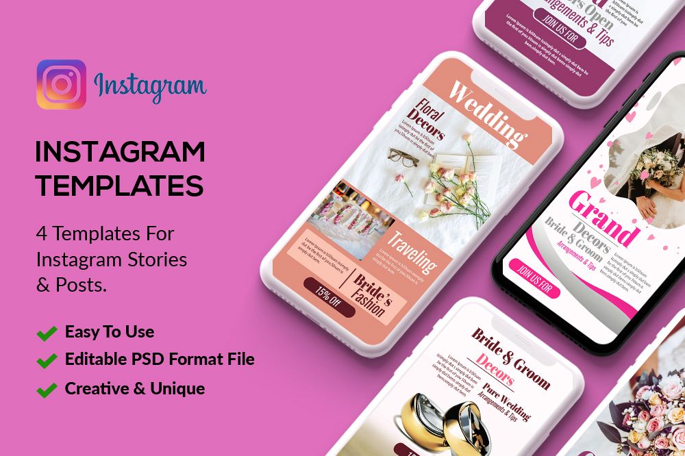 4 Instagram Stories - Wedding example image 1
