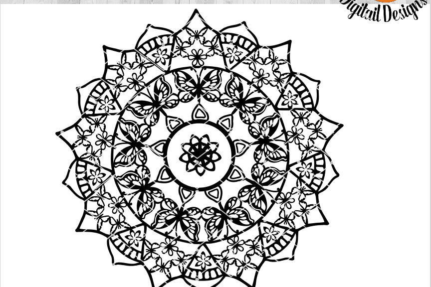 Download Butterfly Mandala SVG - png - eps - dxf - ai - fcm ...