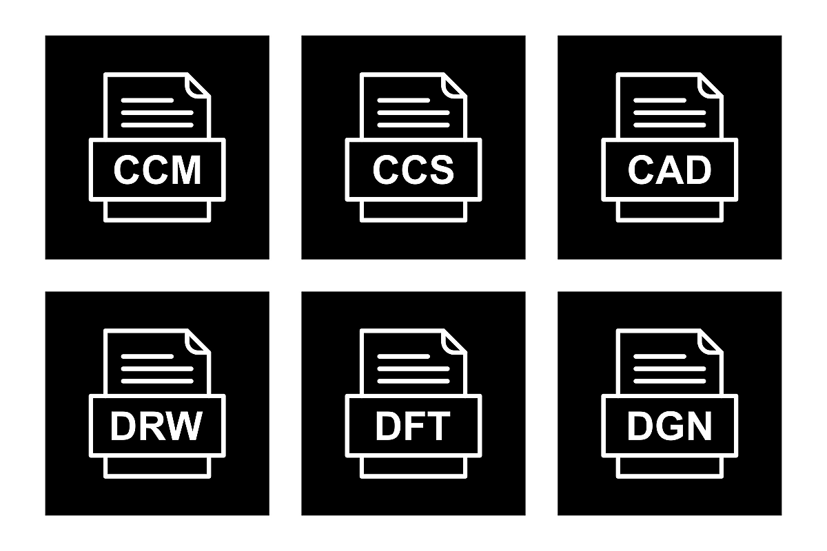 Set Of File Formats Icons example image 1