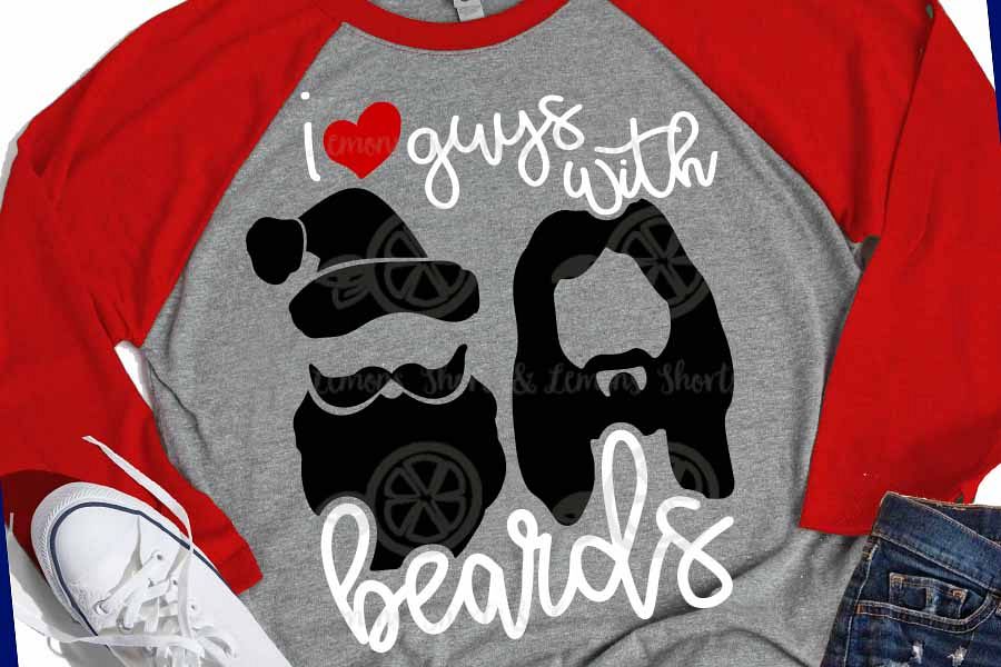 Guys with Beards Santa and Jesus svg, Christmas svg example image 1