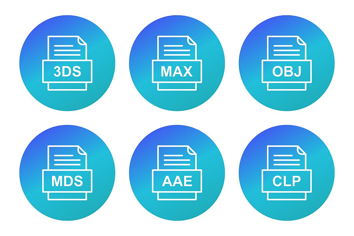 Set Of File Formats Icons example image 1