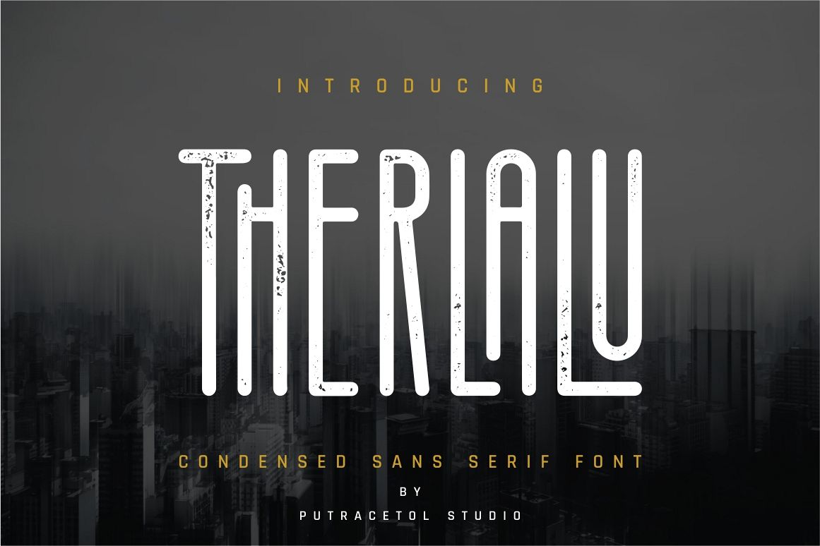 Therlalu - Condensed Sans Serif Font example image 1