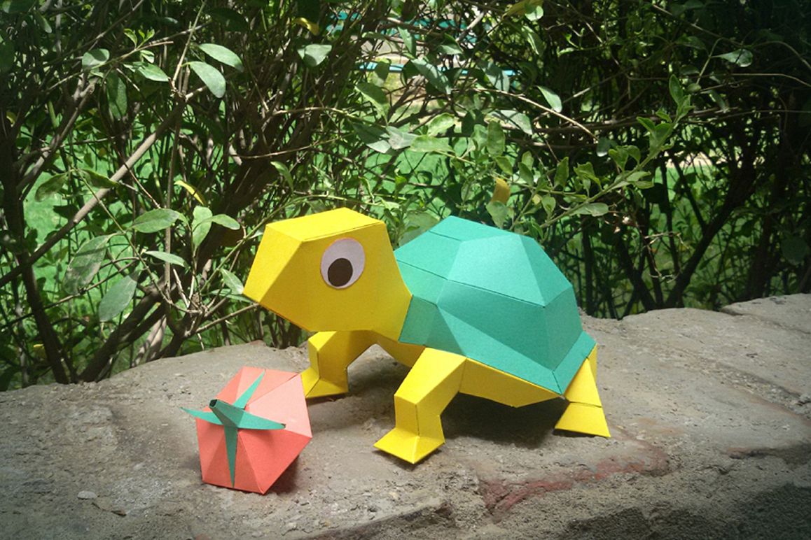 DIY Tortoise - 3d papercraft example image 1