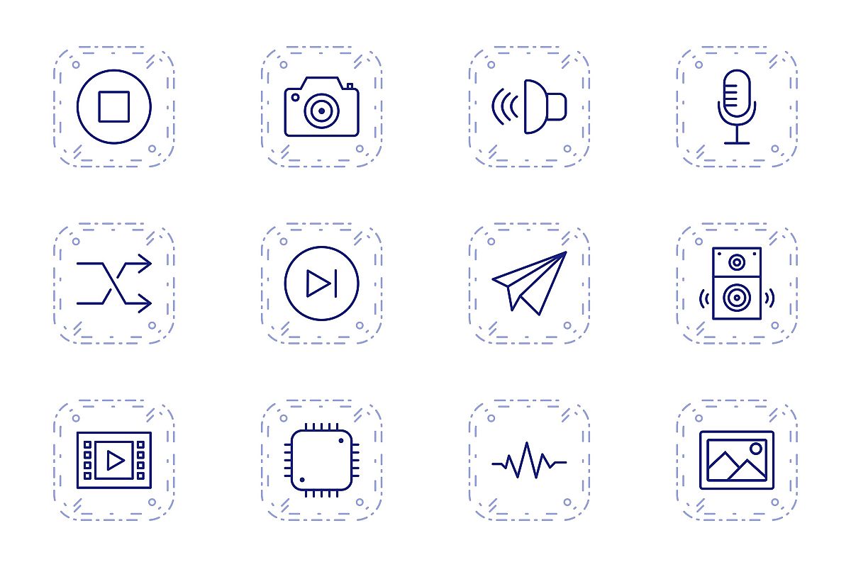 Set Of Multimedia Icons example image 1