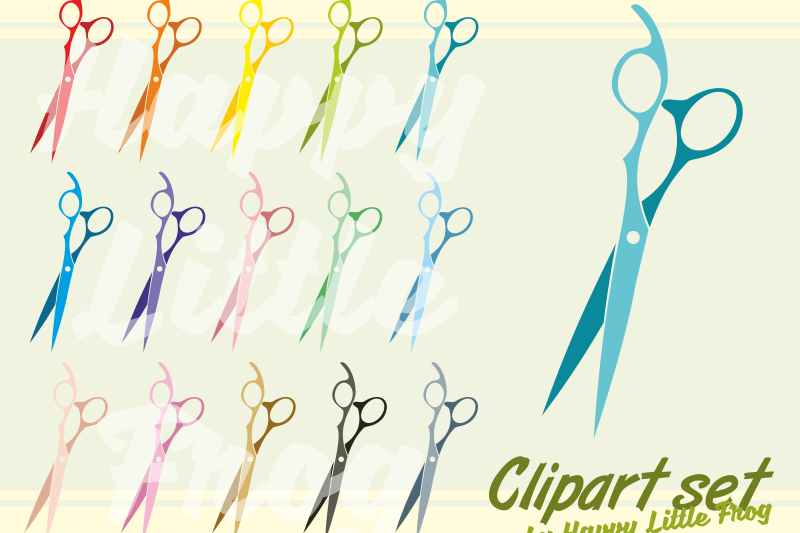 Salon Scissors Clipart Hair Salon Clipart Beauty Shop Clipart Scissors