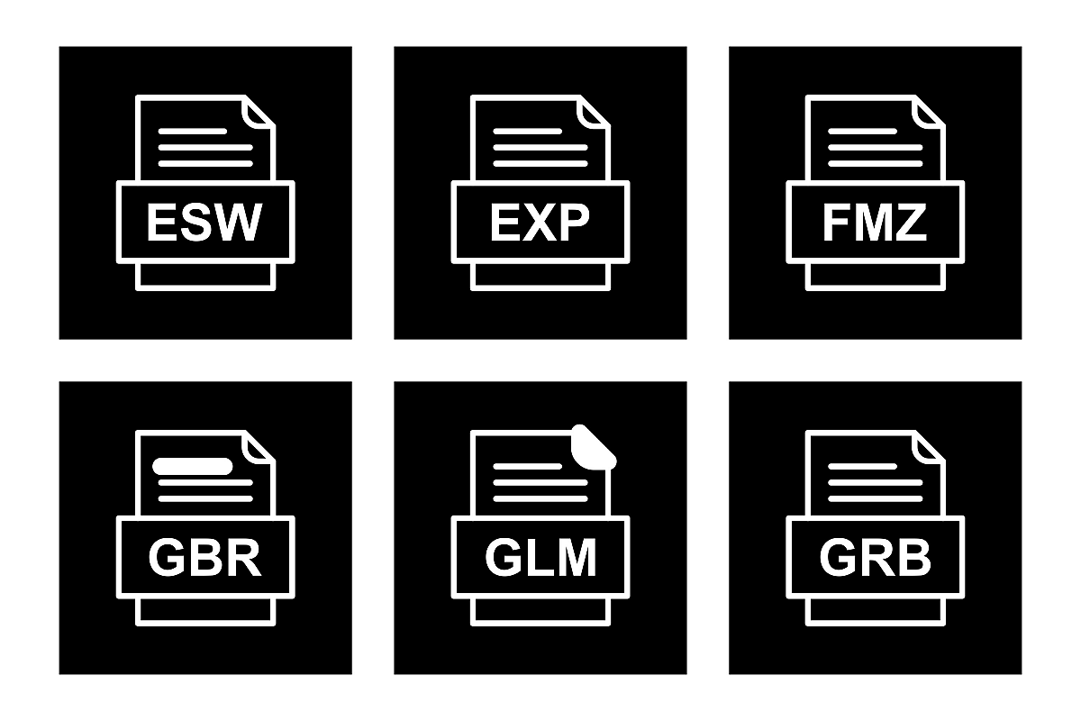 Set Of File Formats Icons example image 1