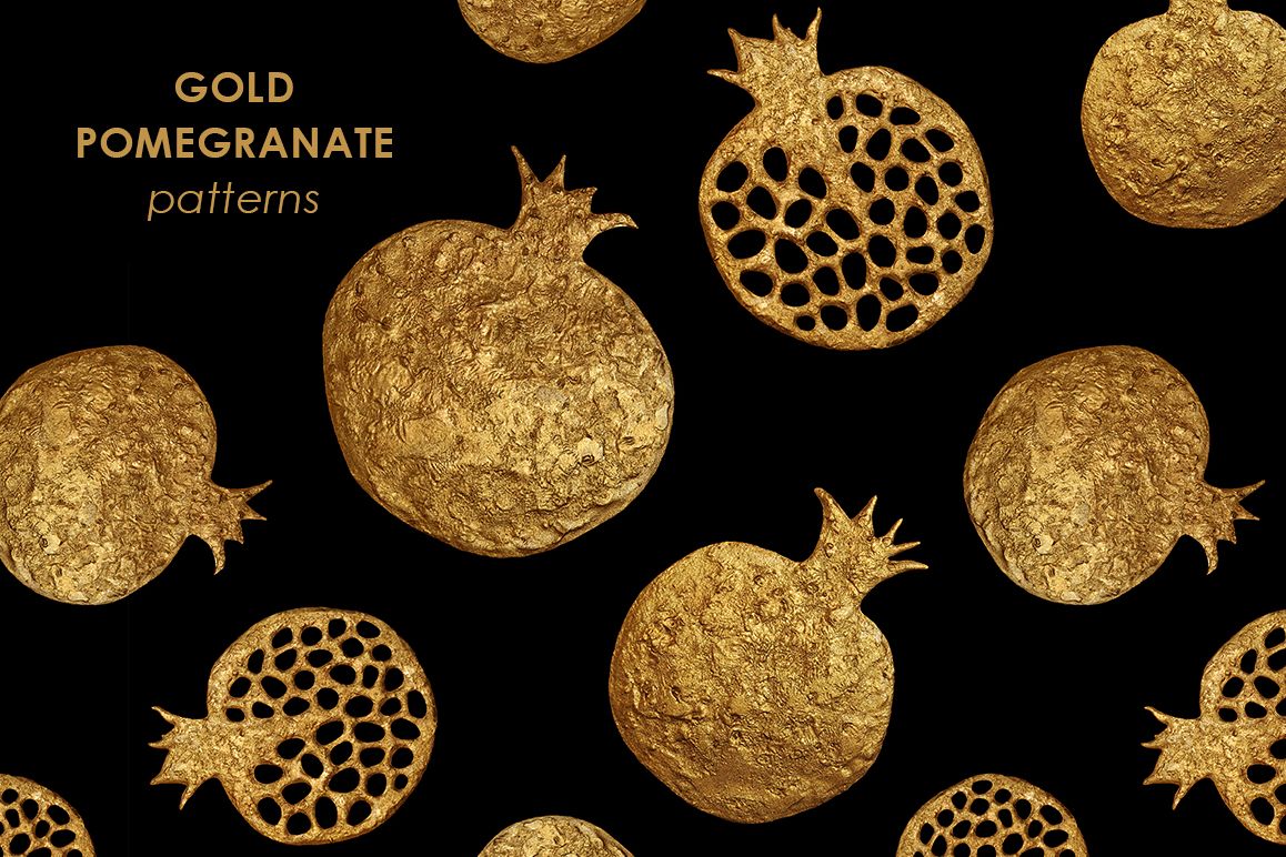 GOLD POMEGRANATE set example image 1
