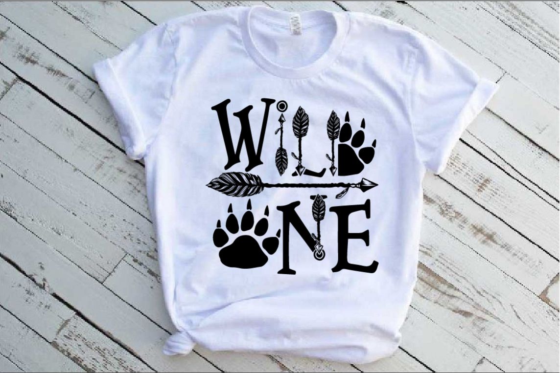 Wild One Birthday SVG Bear Paw Arrow Stay baby Nursery 1532s example image 1