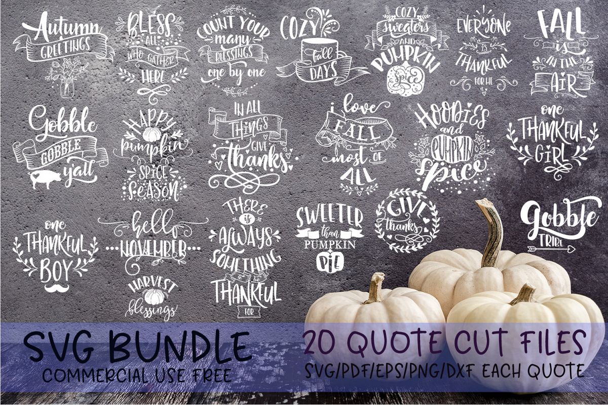 Thanksgiving bundle Gobble Pumpkins Turkey Fall example image 1