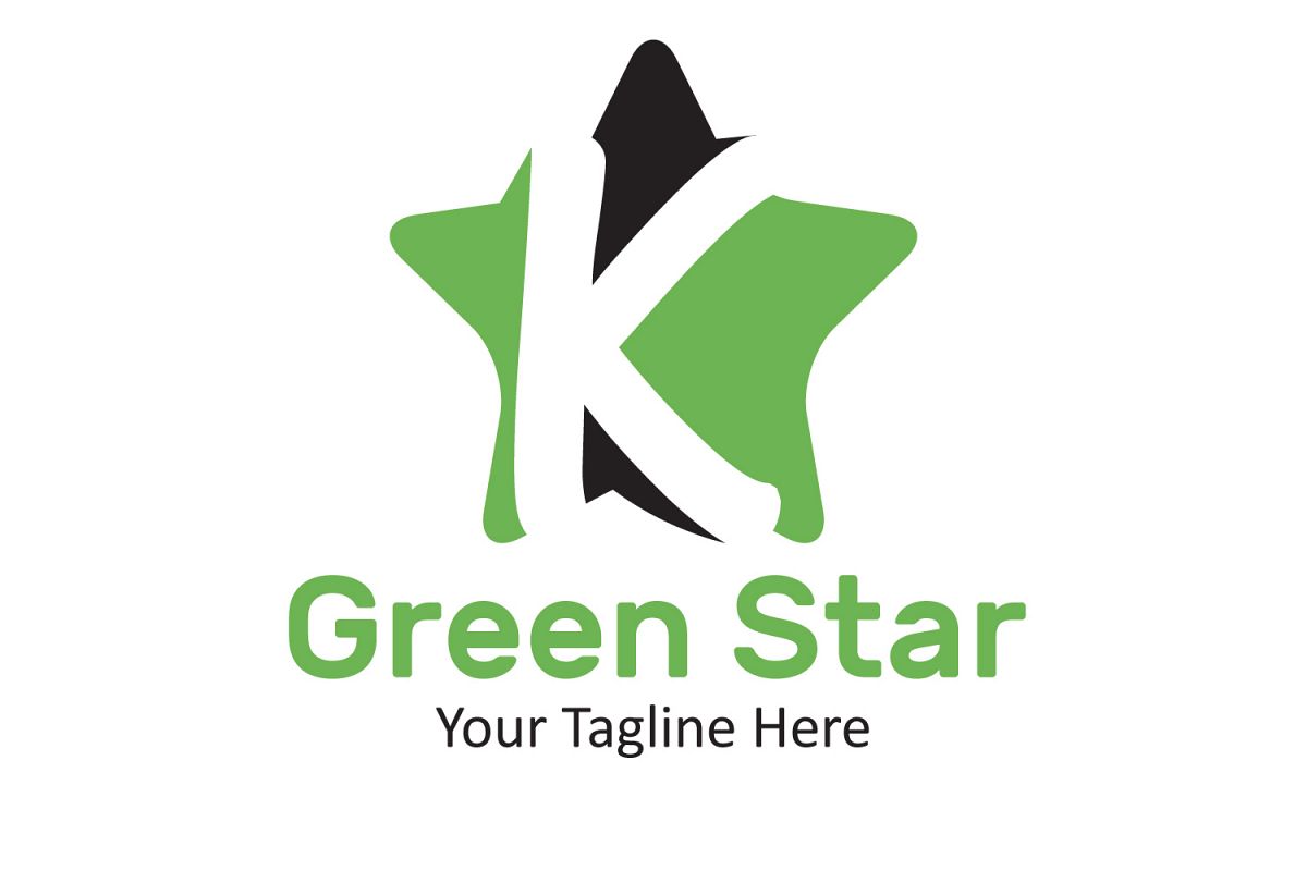 K letter star logo example image 1