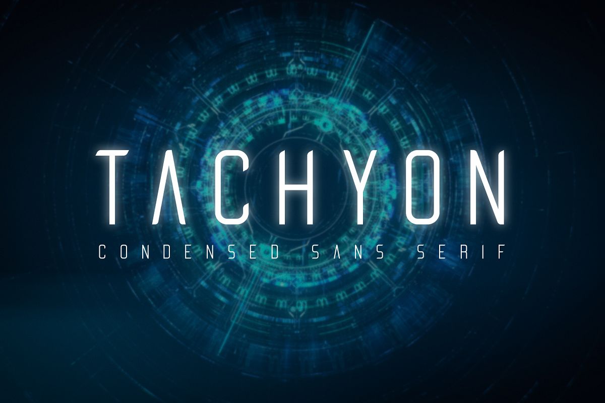 Tachyon Font - Condensed Sans Serif example image 1