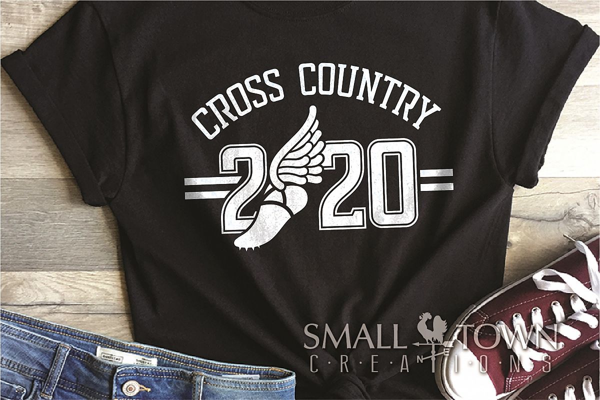 Cross Country, Running logo, Winged shoe, PRINT, CUT, DESIGN example image 1