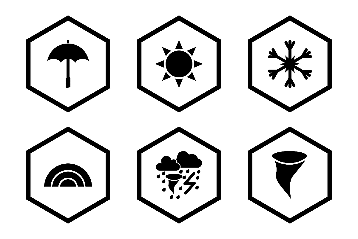 Set Of Weather And Season Icons example image 1