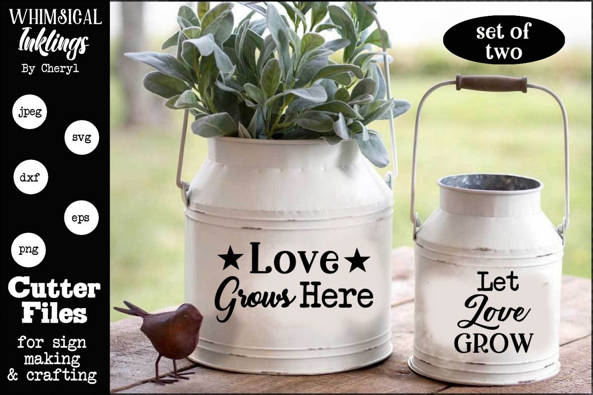 Love Grows Here SVG set example image 1
